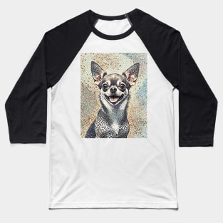 Dog Portrait - Chihuahua Baseball T-Shirt